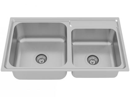 Imagem de Cuba para Cozinha GhelPlus Dupla Inox - de Embutir Retangular Duranox 521 78x43cm