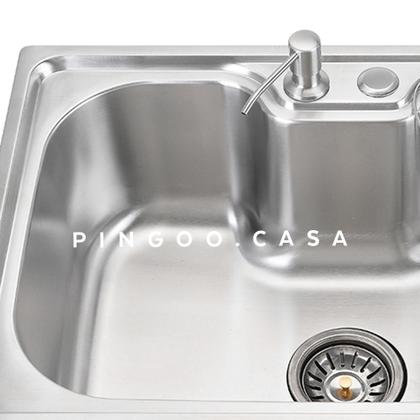 Imagem de Cuba para cozinha gourmet pia aço inox com acessórios e tábua de corte Nawa 50 cm pingoo.casa