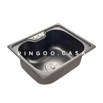 Imagem de Cuba para cozinha gourmet pia aço inox com acessórios Nawa 50 cm pingoo.casa - Preto