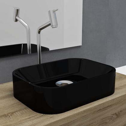 Imagem de Cuba Pia De Apoio 36x27cm Retangular Para Banheiro Lavabo Luna