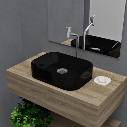 Imagem de Cuba Pia De Apoio 36x27cm Retangular Para Banheiro Lavabo Luna