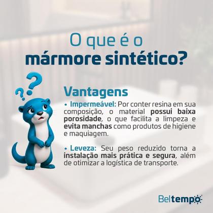 Imagem de Cuba Pia de Apoio Sobrepor Retangular 48x37 Branca Banheiro Lavabo Beltempo BT2317