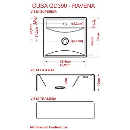Imagem de Cuba Q39 C/Torneira e Válvula 1" + Sifão Cr e Flexível