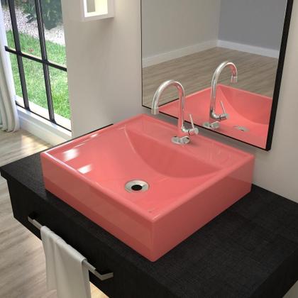 Imagem de Cuba Q39 C/Torneira e Válvula 1" + Sifão Cr e Flexível