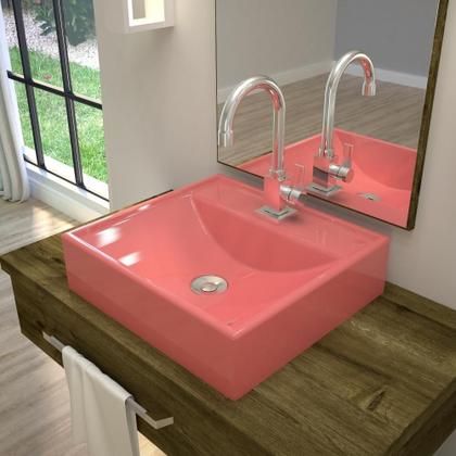 Imagem de Cuba Q39 C/Torneira Luxo e Válvula Click 7/8"b Colorida