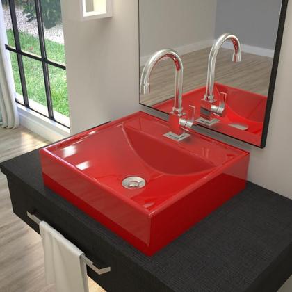 Imagem de Cuba Q39 C/Torneira Luxo e Válvula Click 7/8"b Colorida