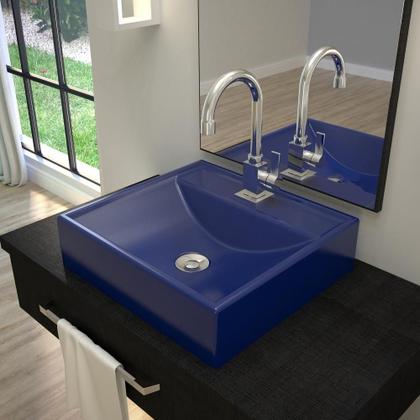 Imagem de Cuba Q39 C/Torneira Luxo e Válvula Click 7/8"b Colorida