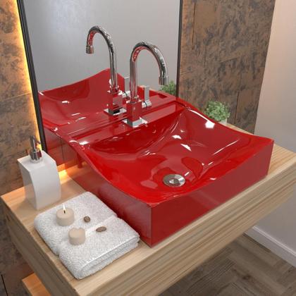 Imagem de Cuba Q44 C/Torneira Luxo+Válv.Click 7/8b+Sifão Cro+Flex