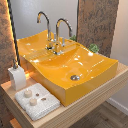 Imagem de Cuba Q44 C/Torneira Luxo+Válv.Click 7/8b+Sifão Cro+Flex