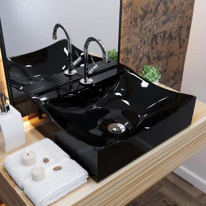 Imagem de Cuba Q44 C/Torneira+Válvula Click 7/8+Sifão Crom+Flexível