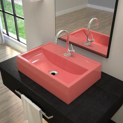 Imagem de Cuba Q45 C/Torneira+Válvula 7/8+Sifão Cromado+Flex Colorida