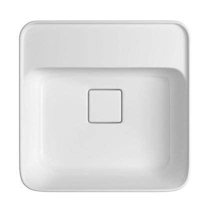 Imagem de Cuba Quadrada de Sobrepor 40cm com Deck Branco