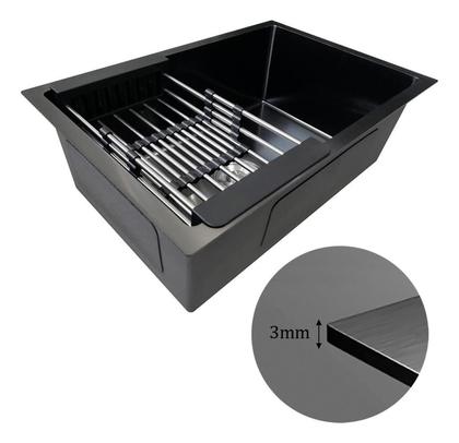 Imagem de Cuba Quadrada Gourmet Revomax - Aço Inox 304 - 50cm x 45cm