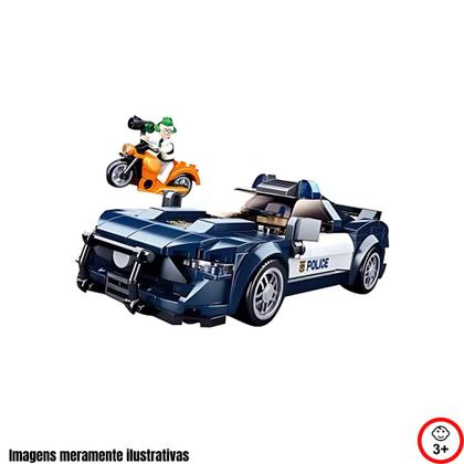 Imagem de Cubic Carro de Polícia Brinquedo Infantil de Montar 284 Peças Multikids - BR1460