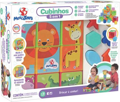 Imagem de Cubinhos Didáticos Infantis 5 Em 1 - Mercotoys