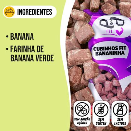 Imagem de Cubinhos Fit P&P Bananinha Cremosa 1Kg - P&P