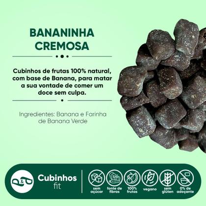 Imagem de Cubinhos Fit P&P Bananinha Cremosa 1Kg - P&P