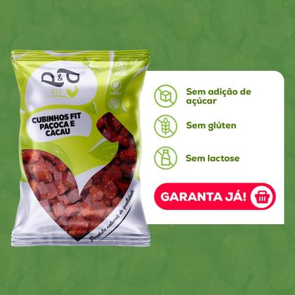 Imagem de Cubinhos Fit P&P Paçoca com Cacau 100g - P&P