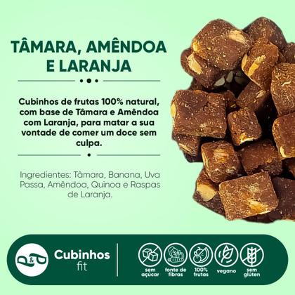 Imagem de Cubinhos Fit P&P Tâmara Amêndoa e Raspas Laranja 1Kg - P&P