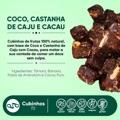 Imagem de Cubinhos Fit P&P Tâmara Coco Castanha de Caju e Cacau 1Kg - P&P