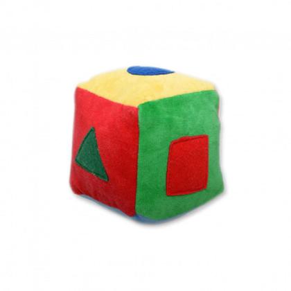 Imagem de Cubo Color Brinquedo De Pelúcia Para Bebê Colorido Sons Zip