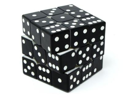 Imagem de Cubo Dado Preto - Cubo Mágico Profissional Personalizado