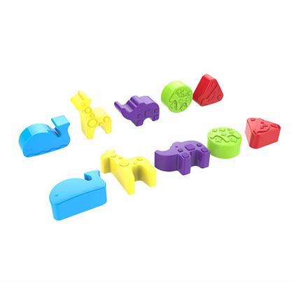 Imagem de Cubo De Atividades Didático Com Peças De Encaixe Elefante