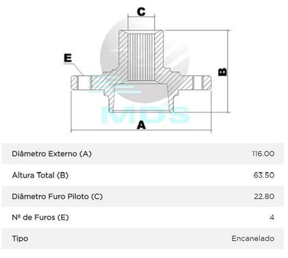 Imagem de Cubo de Roda Dianteiro FIAT ARGO 1.0/1.3 e CRONOS 1.3 2017 2018 2019 2020 2021 2022  Original-CD29 MDS