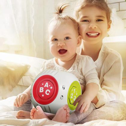 Imagem de Cubo Educativo Musical Alfabeto Numérico Sons de Animais Canções Cores Interativo Inglês Espanhol Aprendizado Educação Bilíngue