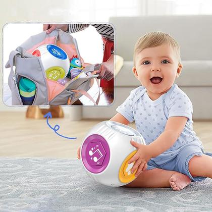 Imagem de Cubo Educativo Musical Alfabeto Numérico Sons de Animais Canções Cores Interativo Inglês Espanhol Aprendizado Educação Bilíngue