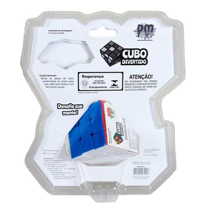Imagem de Cubo Mágico 3x3 Dm Toys Iniciante Treinar Memória Colorido