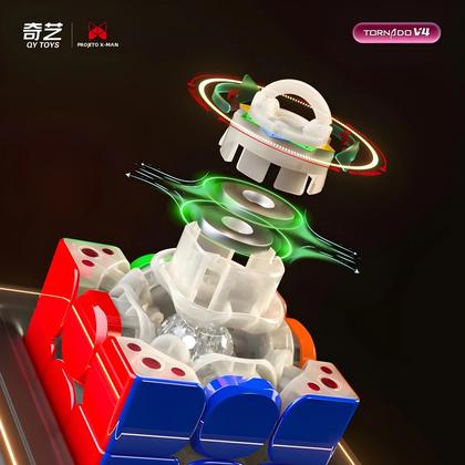 Imagem de Cubo Mágico Magnético 3x3 Picube QiYi XMD Tornado V4 Versão Flagship Pioneer Brinquedos De
