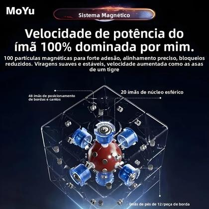 Imagem de Cubo Mágico Moyu Weilong WRM V9 Com 20 Ímãs, Brinquedo De Quebra-Cabeça Maglev, Presente