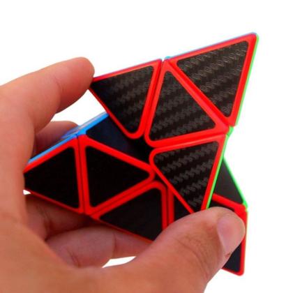 Imagem de Cubo Mágico Pyraminx Pirâmide Triângulo Carbon Profissional
