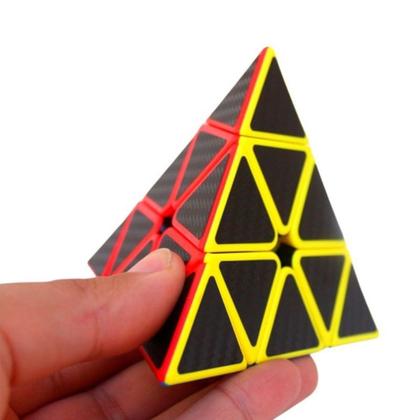 Imagem de Cubo Mágico Pyraminx Pirâmide Triângulo Carbon Profissional
