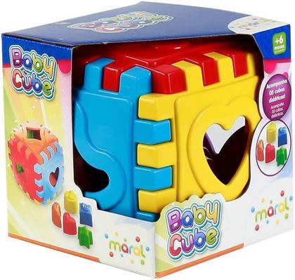 Imagem de Cubo para Bebê Didático com Faces Coloridas Desmontável Colorido
