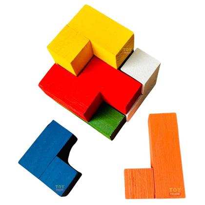 Imagem de Cubo Para Montar Educativo Cubo Encaixe Quebra Cabeça 3D Brinquedo Educativo Pedagogico