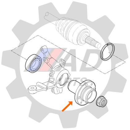 Imagem de Cubo Roda Dianteira FIAT Cronos 1.0L e 1.3L