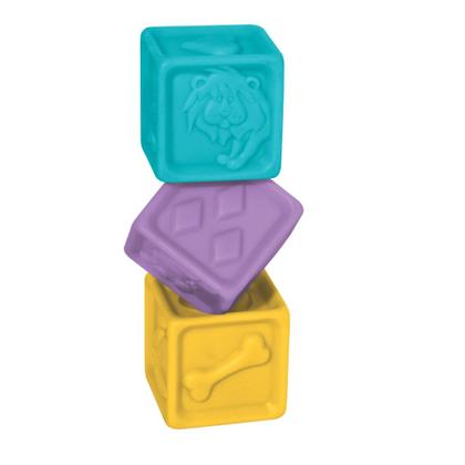 Imagem de Cubos para Empilhar Mordedor Blocos Coloridos para Bebê Pais e Filhos 10821