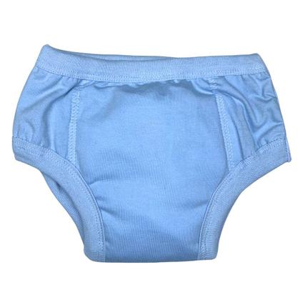 Imagem de Cueca Algodão Absorvente para Desfralde Kit 2unds Lisa Azul