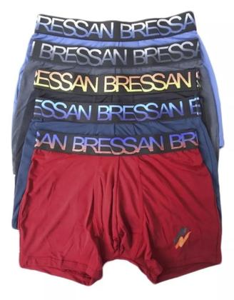 Imagem de Cueca Boxer Bressan Microfibra Com Elástico Sublimado Kit 6 cuecas