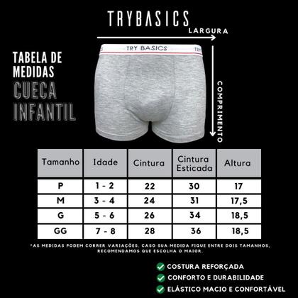 Imagem de Cueca Boxer Infantil Box Algodão Cotton Conforto