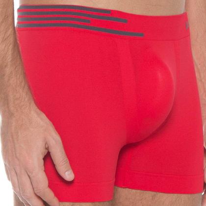 Imagem de Cueca Boxer Infantil Microfibra Cós Faixas Lupo  Vermelho M