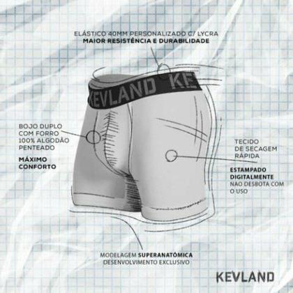 Imagem de Cueca Boxer Kevland Black Waves