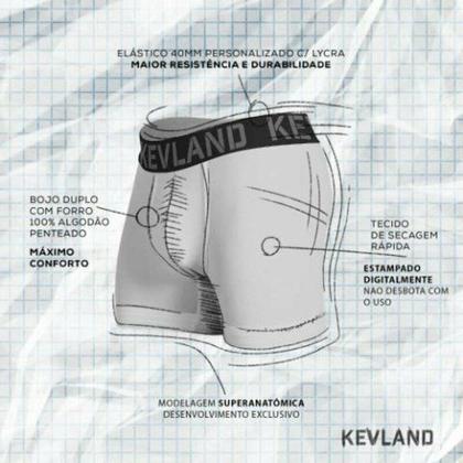 Imagem de Cueca Boxer Kevland Oxford Preta