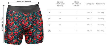 Imagem de Cueca Boxer Long Estampa Digital - Kit Com 6 Peças Sortidas