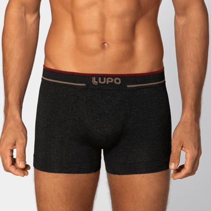 Imagem de Cueca Boxer Masculina Adulto s/ Costura Lupo Confortável Cor:Preto MesclaTamanho:P