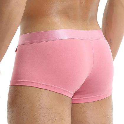 Imagem de Cueca Boxer Masculina De Algodão Respirável Frente Aberta Roupa Íntima Sexy Com Protuberância De