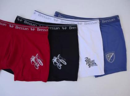 Imagem de Cueca Boxer Microfibra Com Forro Bressan Kit Com 6 Cuecas.