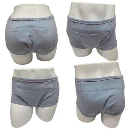 Imagem de Cueca Calcinha Treinamento Desfralde Juvenil Kit 2und Cinza